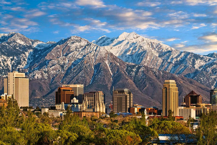 Salt Lake City Beautiful Mountains Wallpaper