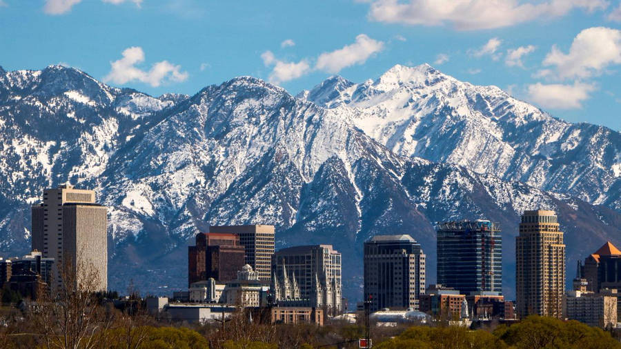 Salt Lake City Majestic Mountains Wallpaper