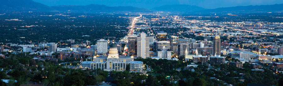 Salt Lake City Panoramic View Wallpaper