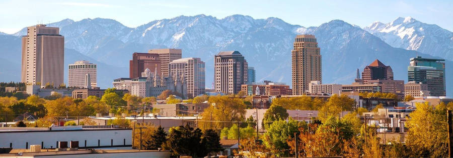 Salt Lake City Skyline Autumn Wallpaper