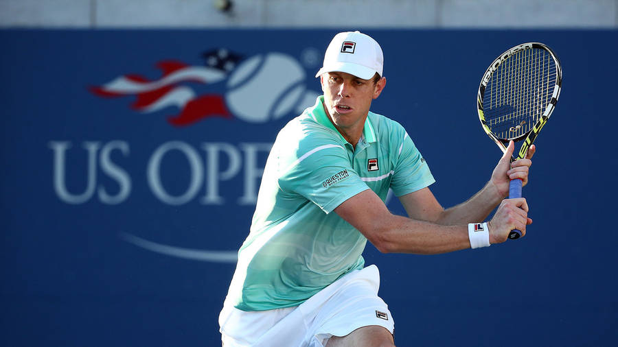 Sam Querrey In Action At The Us Open Wallpaper