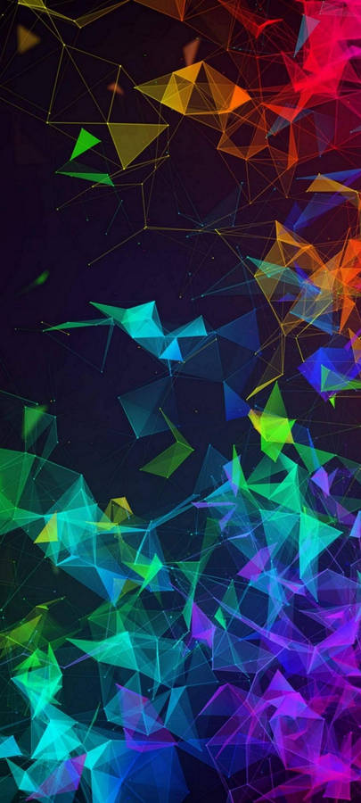 Samsung S21 Ultra Colorful Triangles Wallpaper