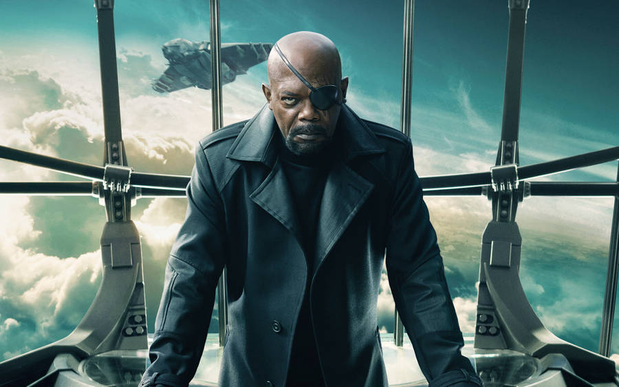 Samuel L Jackson On Helicarrier Wallpaper