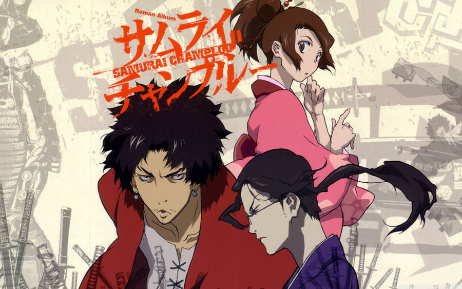 Samurai Champloo Heroes With Title Wallpaper