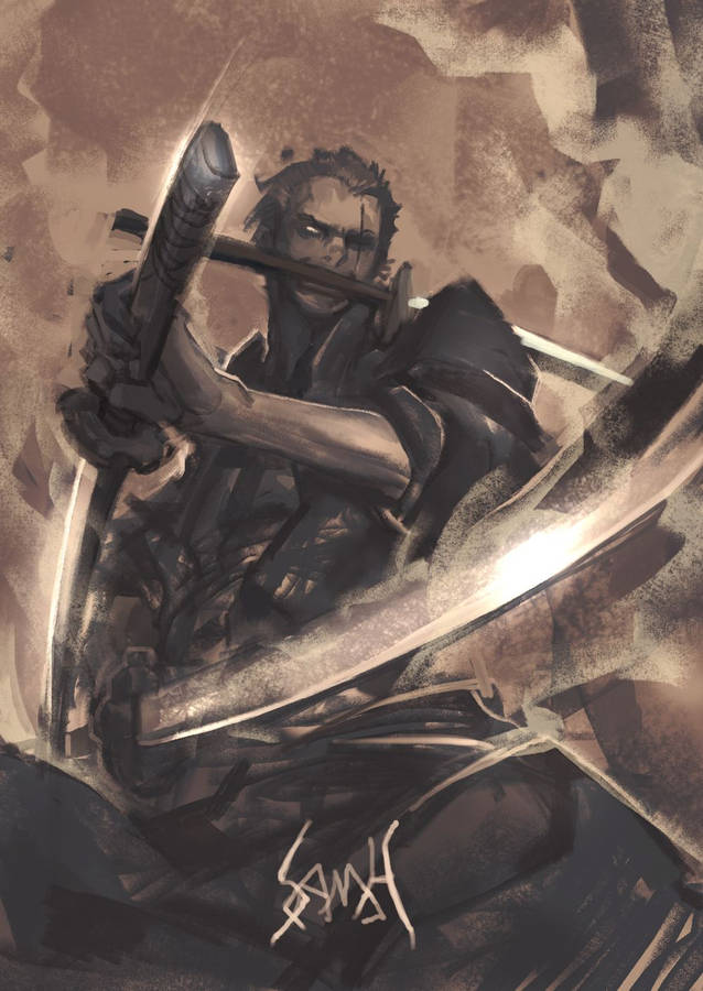 Samurai Roronoa Zoro Fan Art Wallpaper