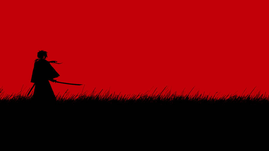 Samurai X Silhouette Kenshin Himura Wallpaper