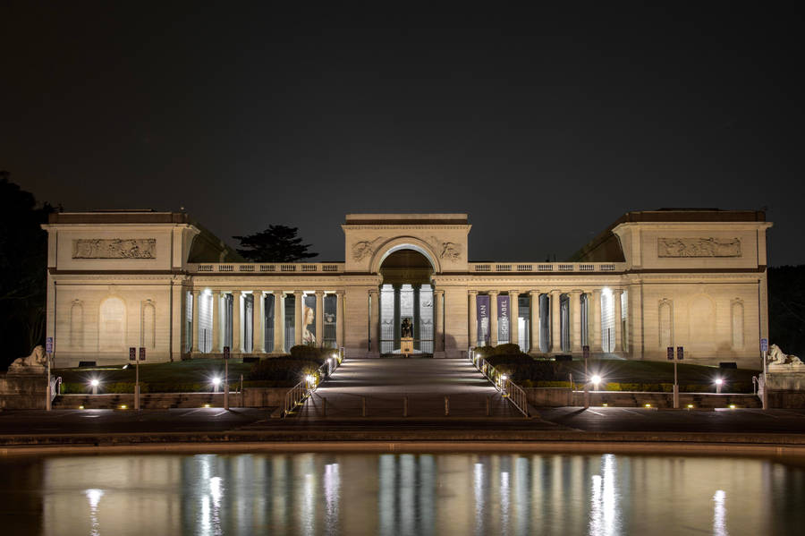 San Francisco Legion Of Honor Night Wallpaper