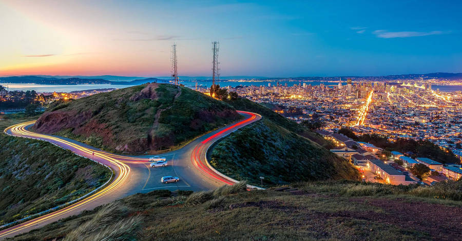 San Francisco Twin Peaks Cityscape Wallpaper