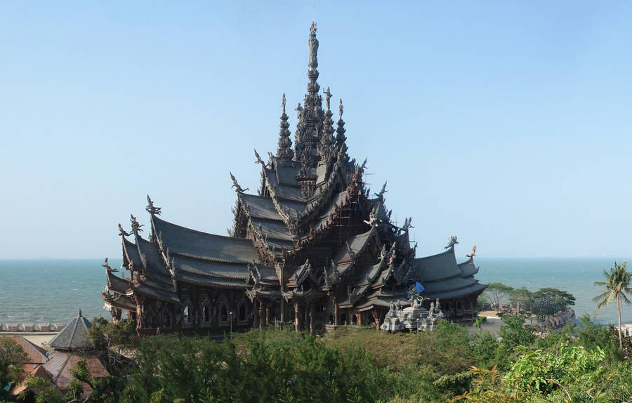 Sanctuary Of Truth Museum In Pattaya Wallpaper