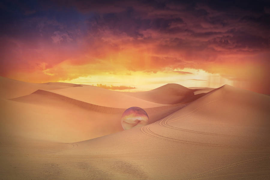 Sand Dessert Crystal Ball Wallpaper