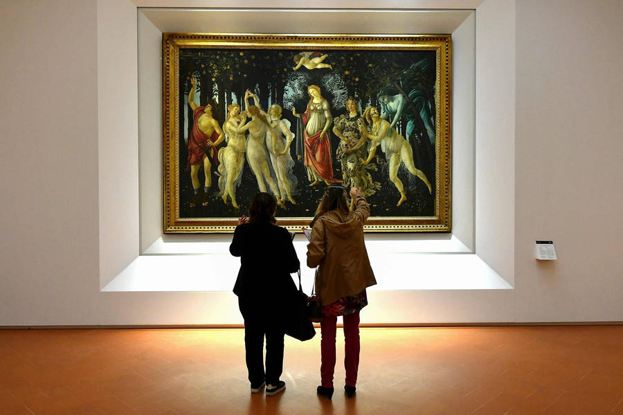 Sandro Botticelli Painting Uffizi Gallery Wallpaper