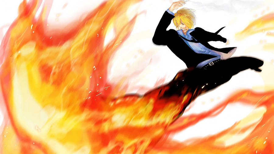 Sanji Fire Battle Wallpaper