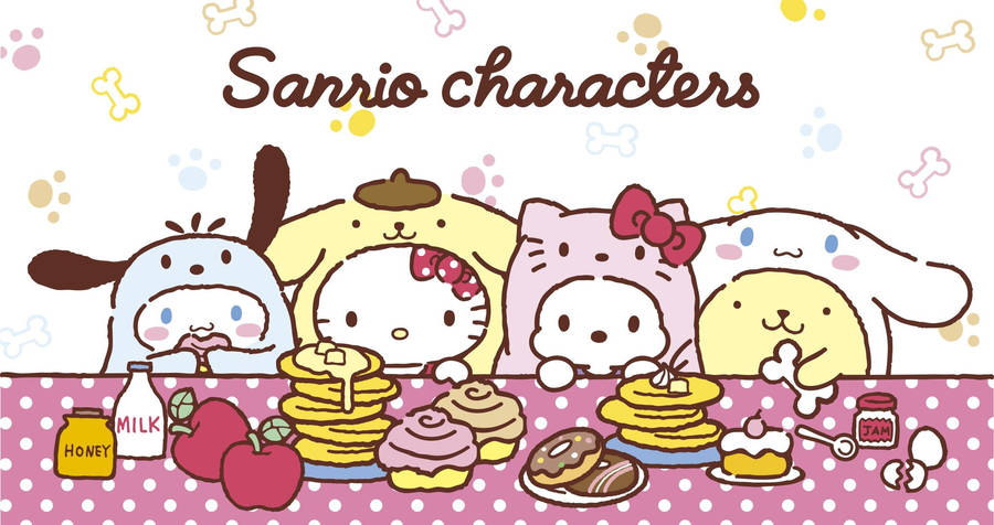 Sanrio Characters Colorful Costumes Wallpaper