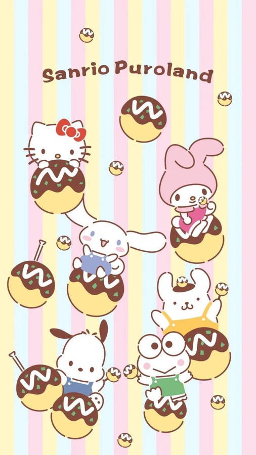 Sanrio Characters In Puroland Wallpaper