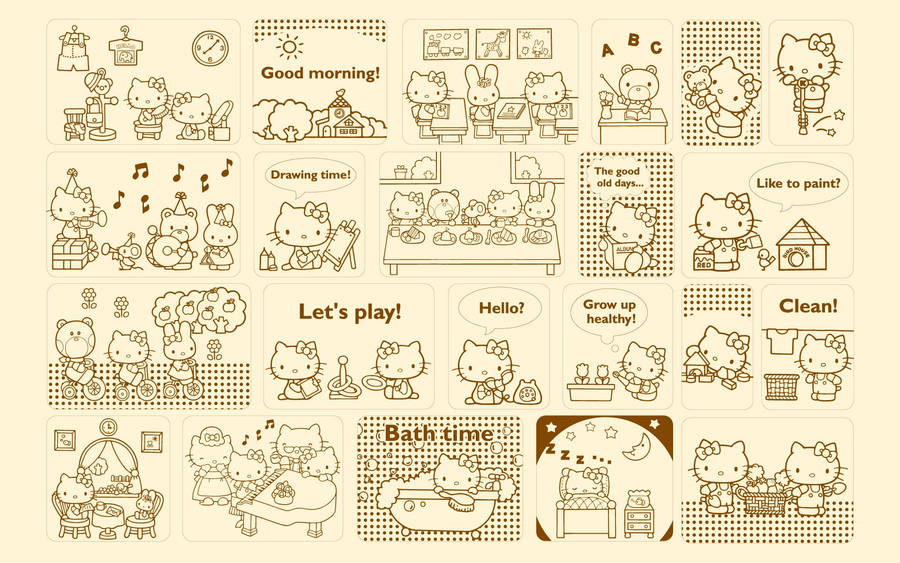 Sanrio Characters With Hello Kitty Desktop Wallpaper