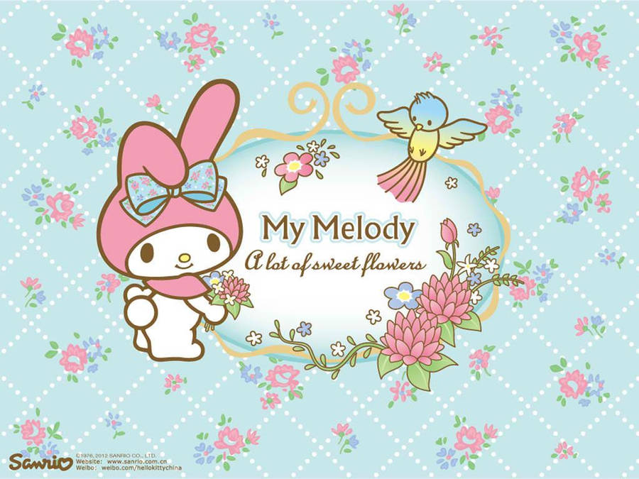Sanrio My Melody Sweet Flowers Wallpaper