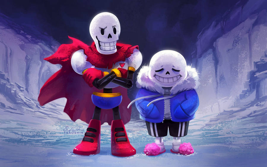 Sans And Papyrus, Beloved Brothers From Undertale Wallpaper