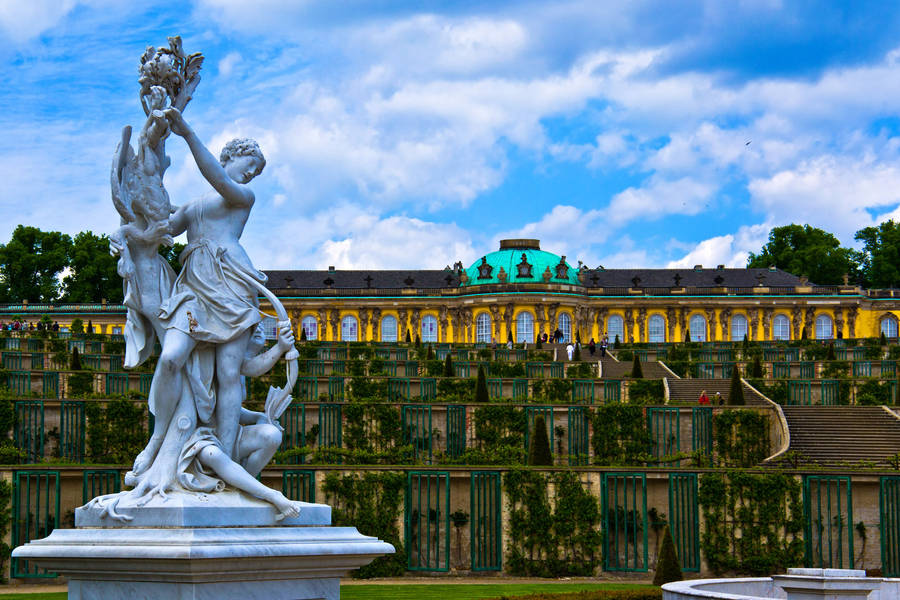 Sanssouci Park Sculpture Potsdam Wallpaper