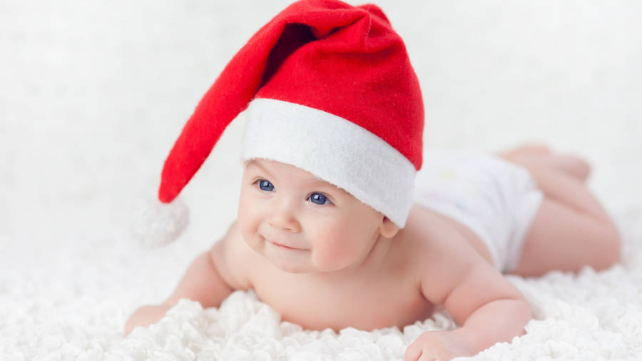 Santa Baby Love Crawling Wallpaper