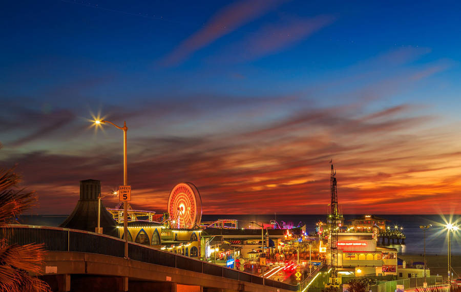 Santa Monica Los Angeles Sunset Wallpaper