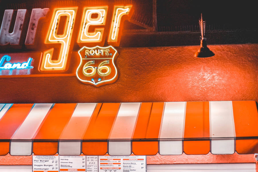 Santa Monica Route 66 Sign Wallpaper