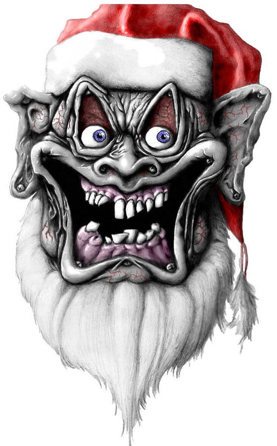 Santa's Evil Elf Monster Wallpaper