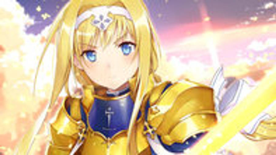 Sao Alice Zuberg Golden Clouds Wallpaper