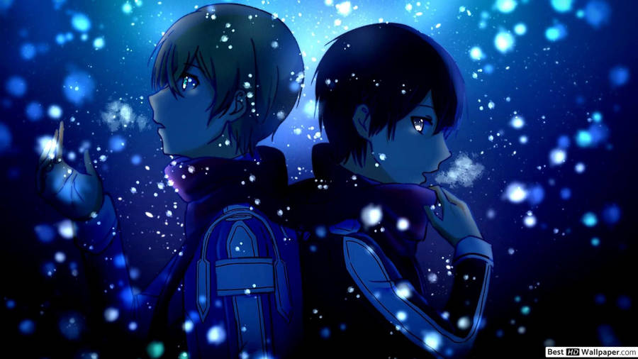 Sao Alicization Eugeo And Kirito Blue Winter Wallpaper