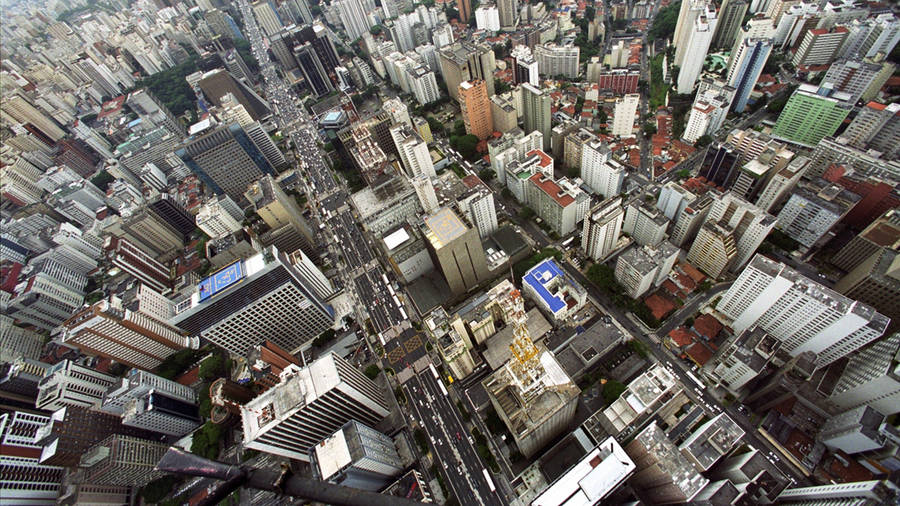 Sao Paulo Brazil Aerial View Wallpaper