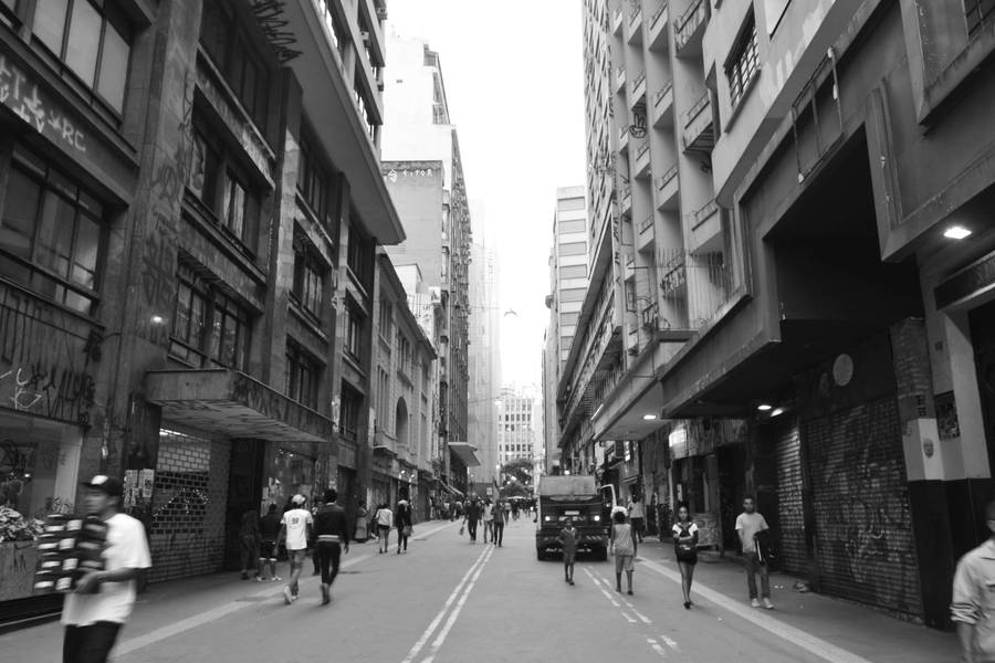 Sao Paulo Brazil Walking Street Wallpaper