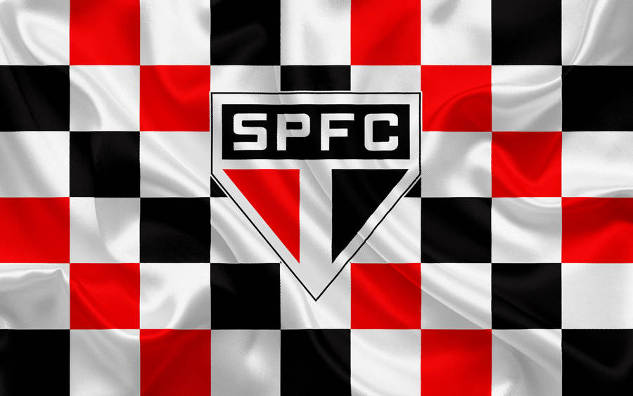 Sao Paulo Fc Checkered Silk Wallpaper