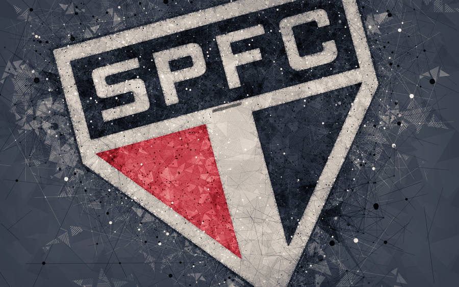 Sao Paulo Fc Logo Geometric Wallpaper