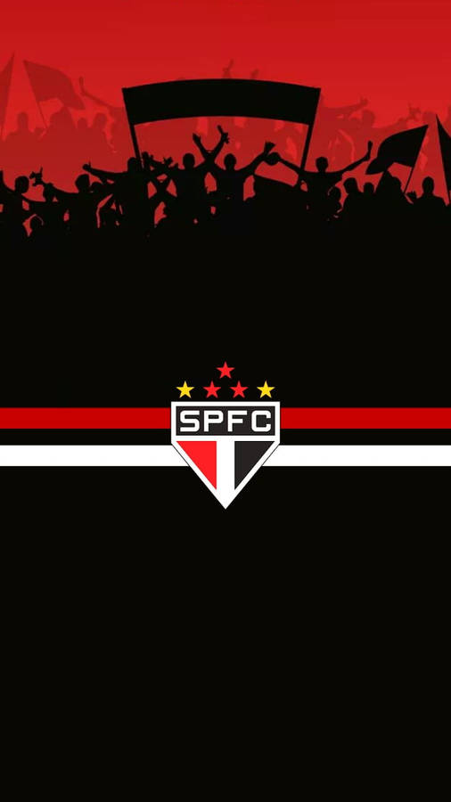 Sao Paulo Fc Logo With Silhouette Wallpaper