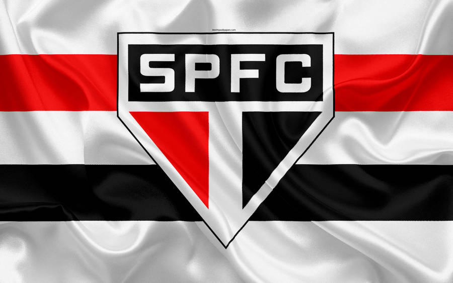 Sao Paulo Fc White Silk Logo Wallpaper