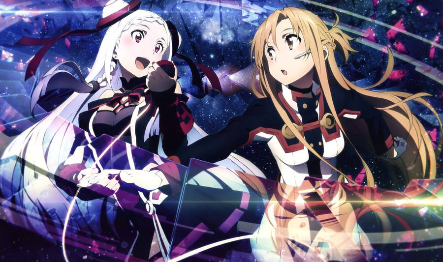 Sao Yuna And Asuna Galaxy Wallpaper