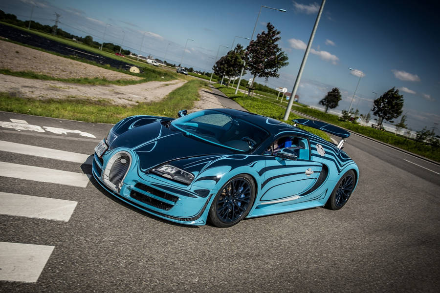 Sapphire Blue Bugatti Veyron Wallpaper