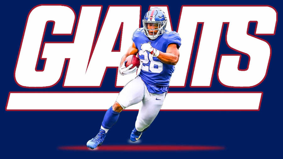 Saquon Barkley In Action On The Field Wallpaper