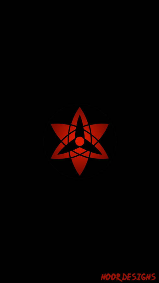 Sasuke's Mangekyou Eternal Sharingan Logo Wallpaper