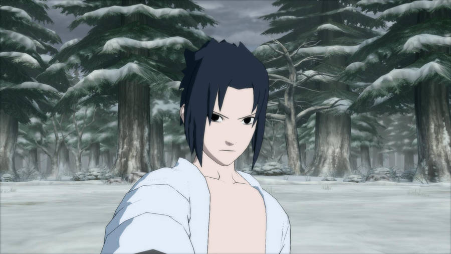 Sasuke Snowy Biome 4k Wallpaper