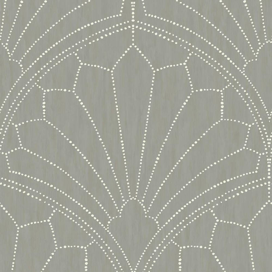 Scallops Pattern Dotted On Gray Aesthetic Wallpaper