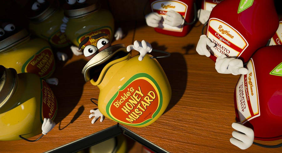 Scared Honey Mustard Sausage Party Wallpaper