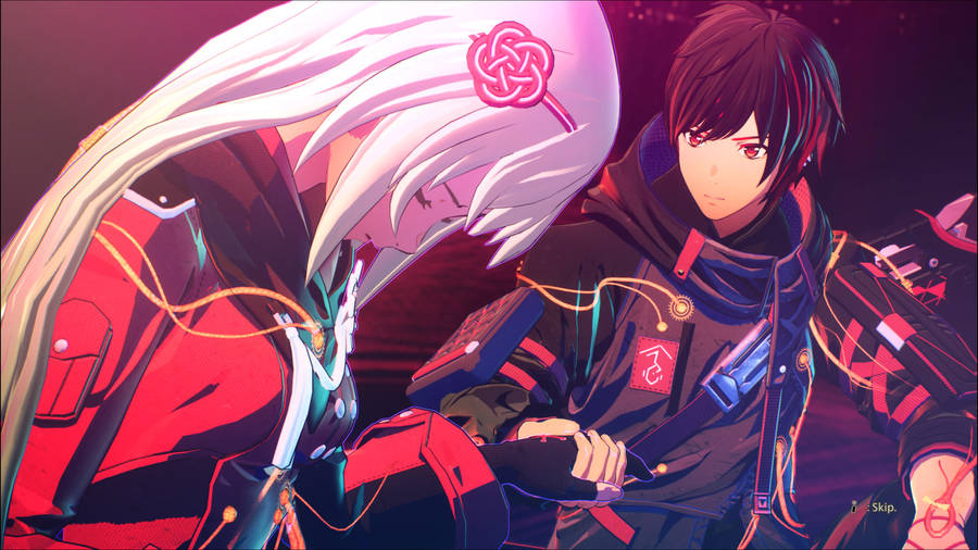 Scarlet Nexus Yuito Consoling Kasane Wallpaper