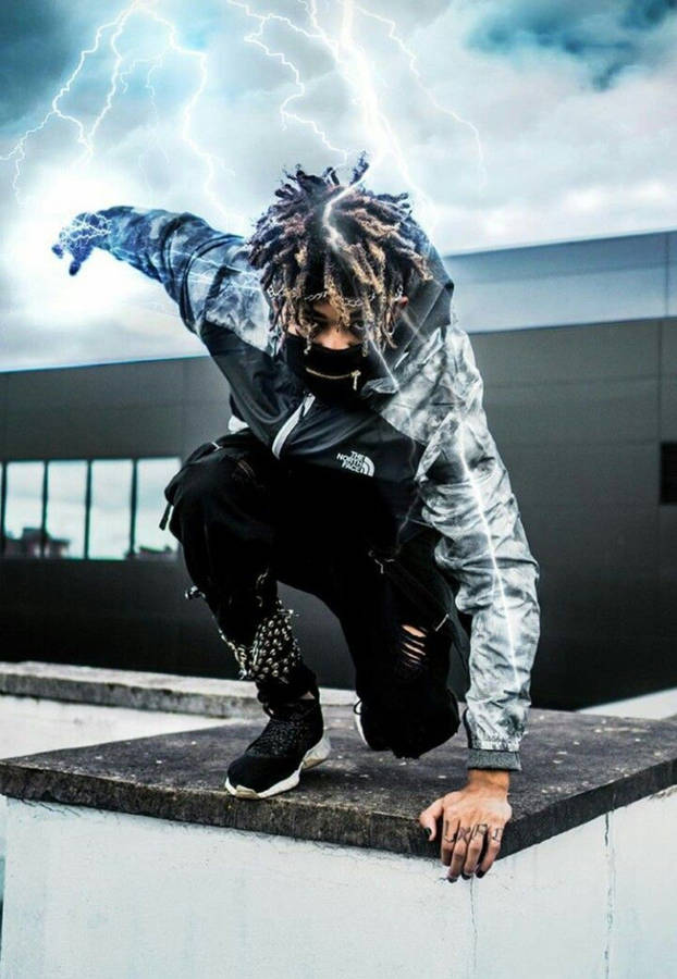 Scarlxrd Landing Pose Wallpaper