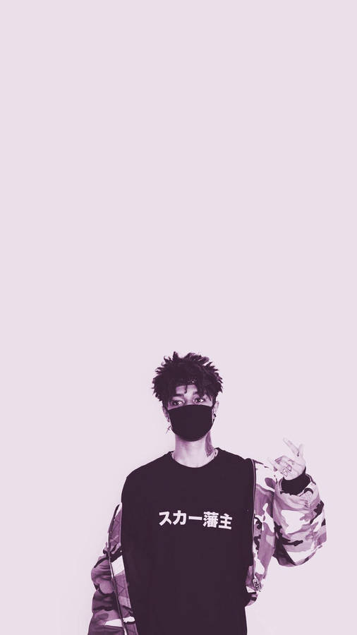 Scarlxrd Vertical Gray Wallpaper