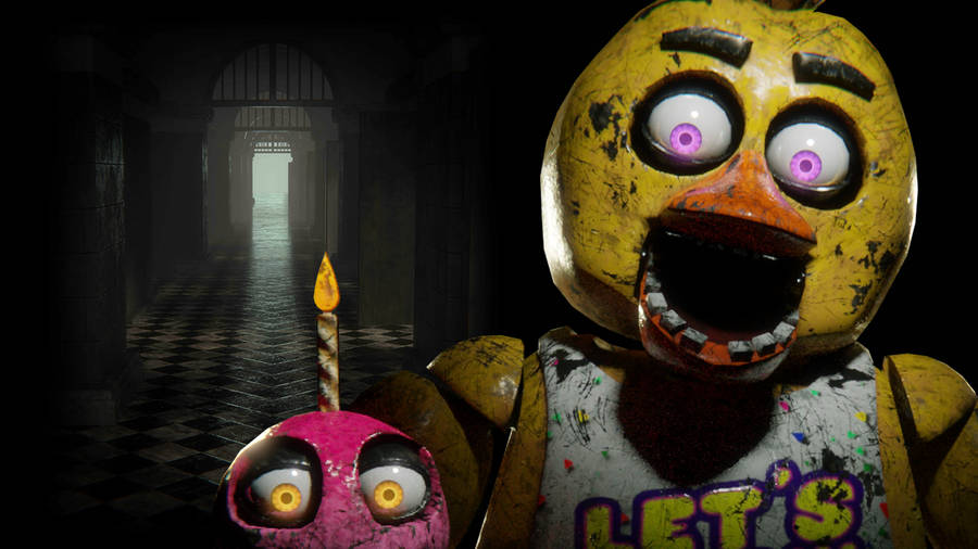 Scary Classic Chica Fnaf Wallpaper