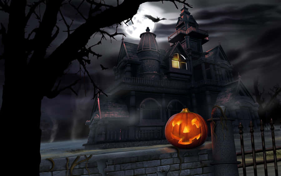 Scary Halloween Desktop Haunted House Wallpaper