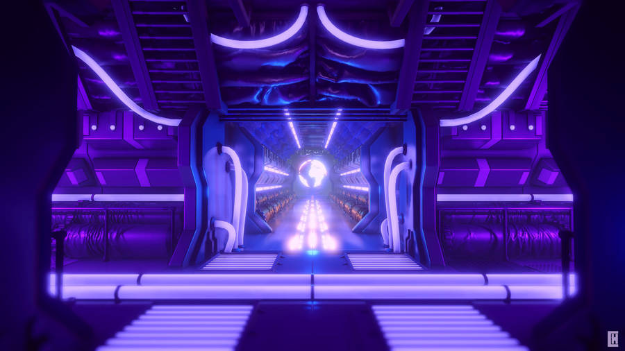 Sci Fi, Corridor, Tunnel, Spaceship, Station, Glow Wallpaper