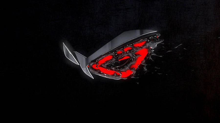 Sci-fi Melting Metal Asus Rog Logo Wallpaper