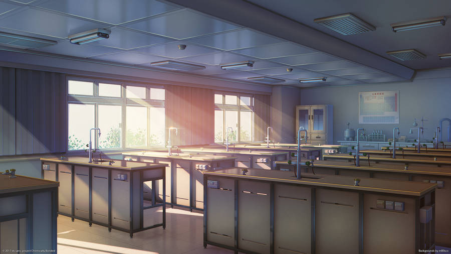 Science Laboratory Classroom Wallpaper