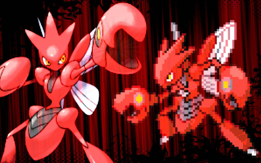 Scizor - A Dominant Force In The Anime And Video Game Universe Wallpaper